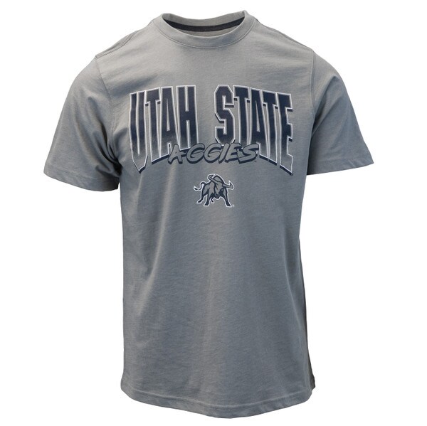 Men's utah state aggie bull gray t-shirt
